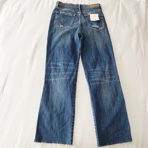 NWT Two Toned Wide Leg Parted Ankle Jeans - Picture 3 of 15